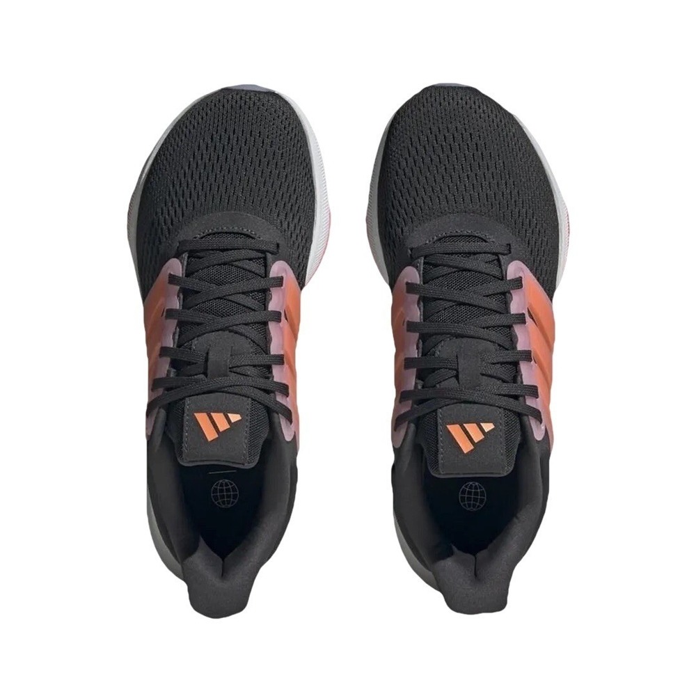 Adidas EQ21 Run Womens Running Shoes Black Orange Carbon Sneakers H00544 - Picture 2 of 5